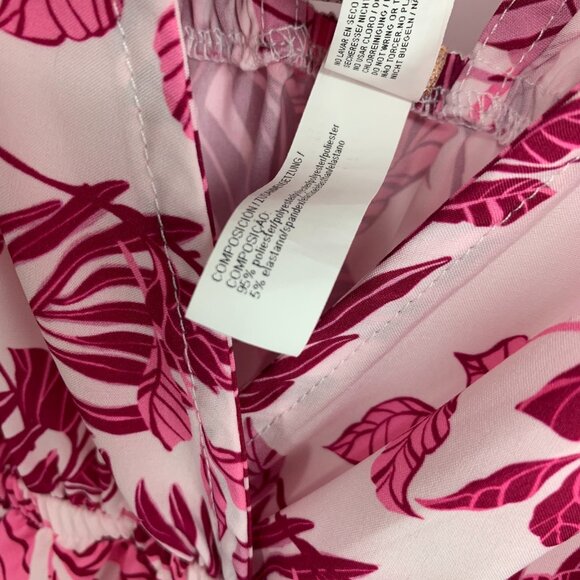 Cosita Linda Dress Pink Maxi Swim Coverup Floral Print VNeck Tassel - Picture 11 of 16